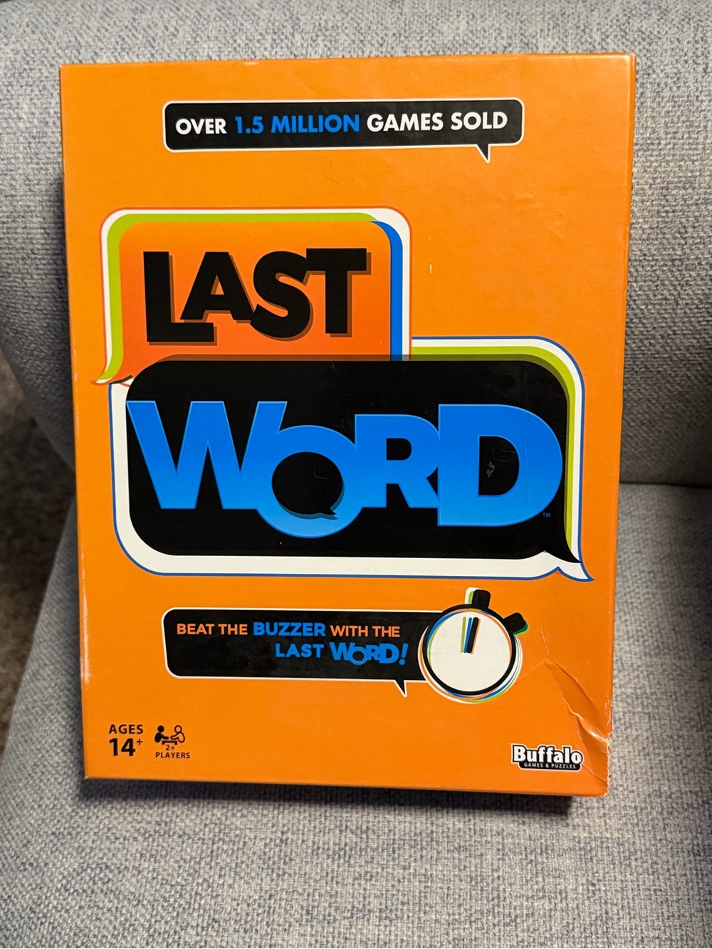Buffalo David Bitton Last Word Party Game - Orange with Blue Logo